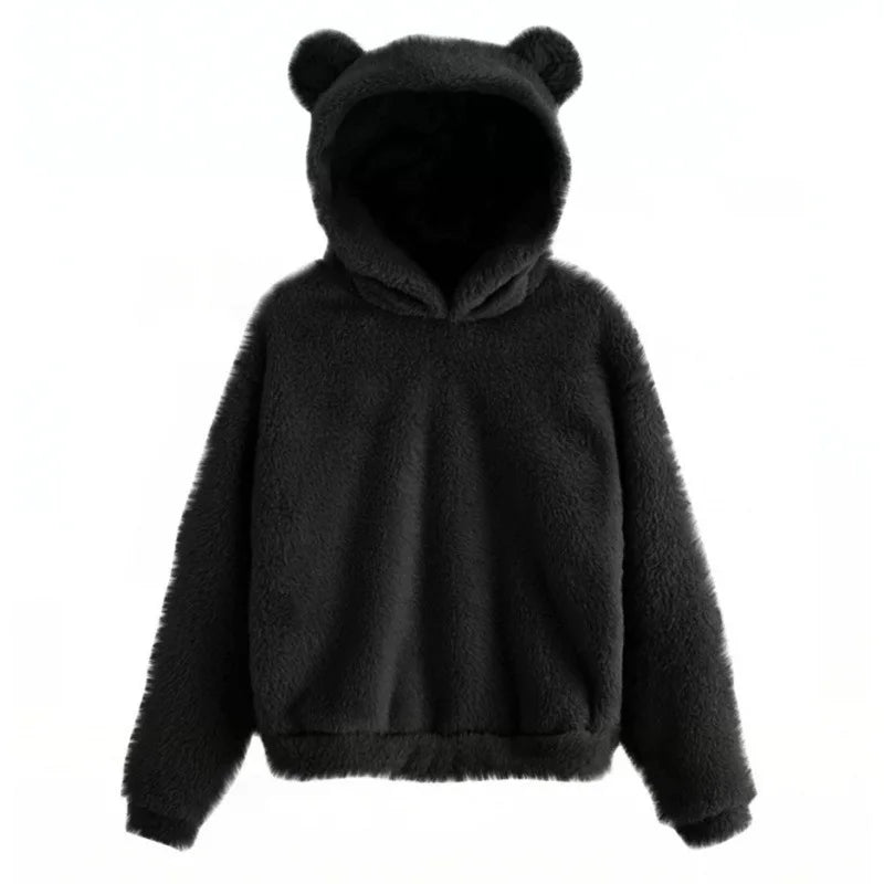 Pull à capuche ours élégant pour femme