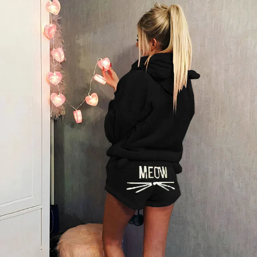 Ensemble pyjama femme : Haut et short en coton