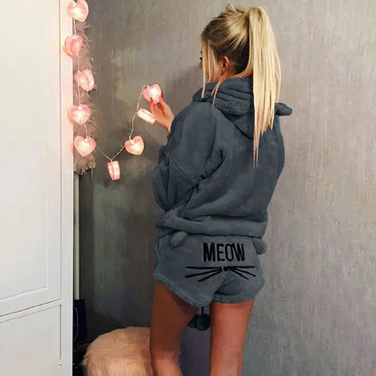 Ensemble pyjama femme : Haut et short en coton