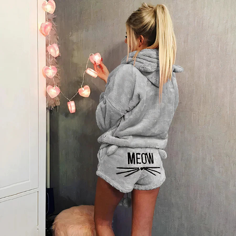 Ensemble pyjama femme : Haut et short en coton