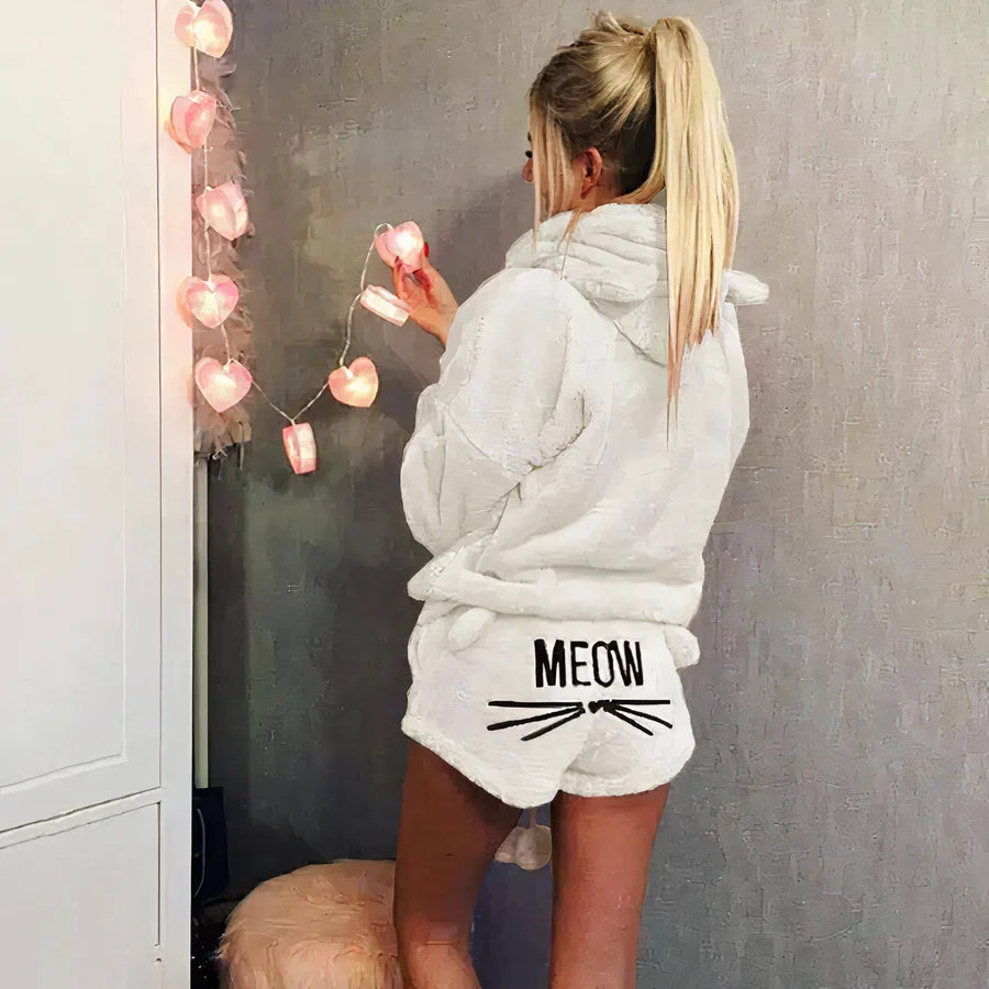 Ensemble pyjama femme : Haut et short en coton