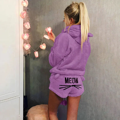 Ensemble pyjama femme : Haut et short en coton
