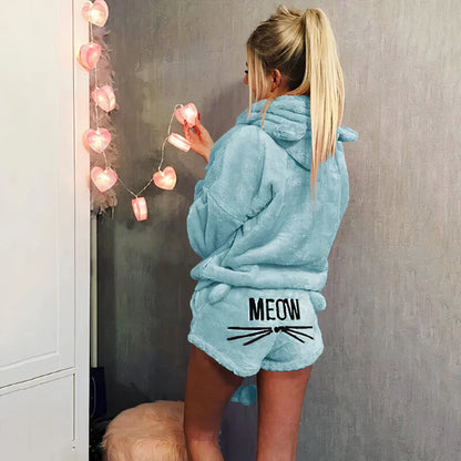 Ensemble pyjama femme : Haut et short en coton