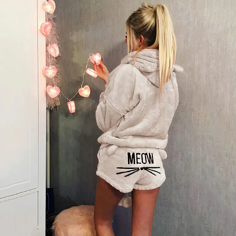 Ensemble pyjama femme : Haut et short en coton