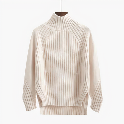 Pull en tricot doux à col rond pour femme