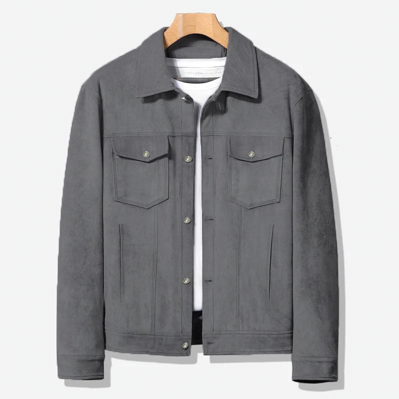 Blouson en cuir pour femme, style daim