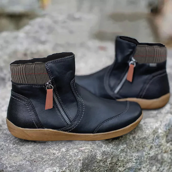 Bottines mode avec fausse fourrure
