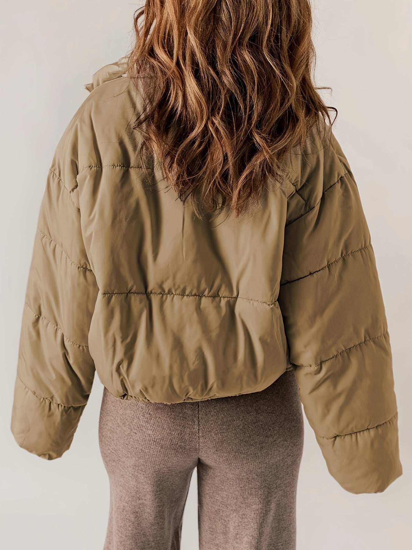 Modische Steppjacke Damen Reißverschluss - IdealeKleiden