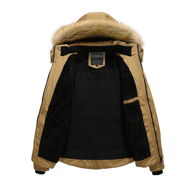 Winterparka Damen Fellkragen Kapuze - IdealeKleiden