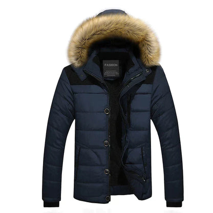 Parka d'hiver pour femme avec col en fourrure et capuche