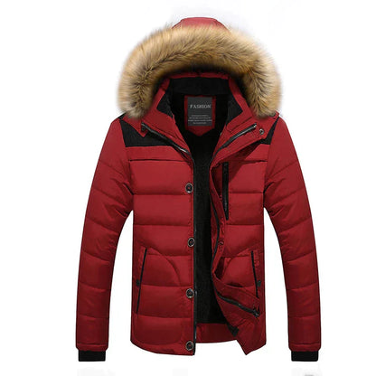 Parka d'hiver pour femme avec col en fourrure et capuche