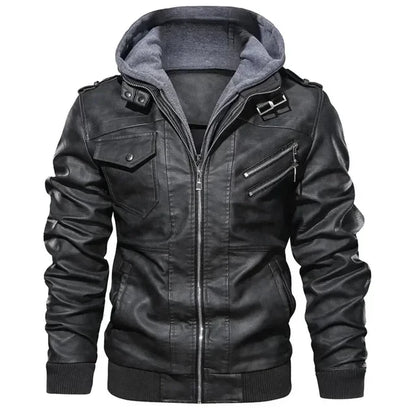 Blouson en cuir élégant pour homme - style motard