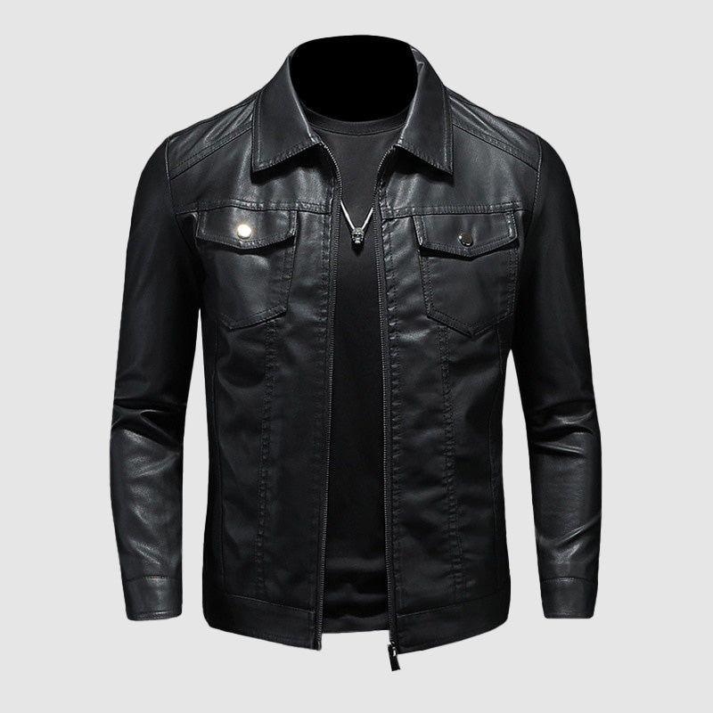 Blouson Cuir Printemps Élégant Femme