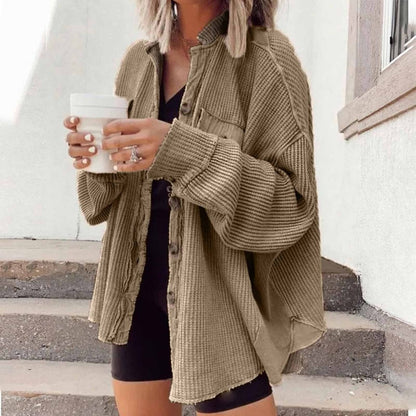 Cardigan confortable avec boutons et garnissage en duvet