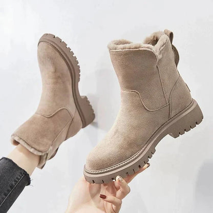 Damen Stiefeletten Warm Fellgefüttert - IdealeKleiden