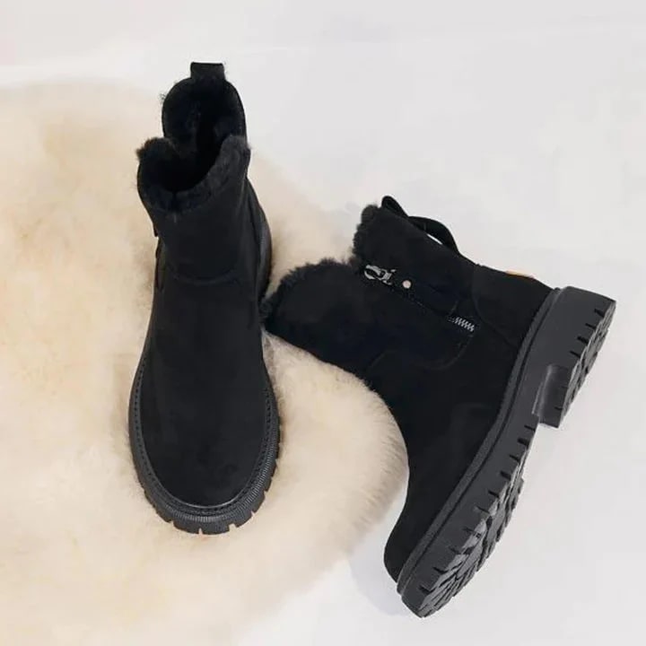 Bottines chaudes doublées de fourrure pour femmes