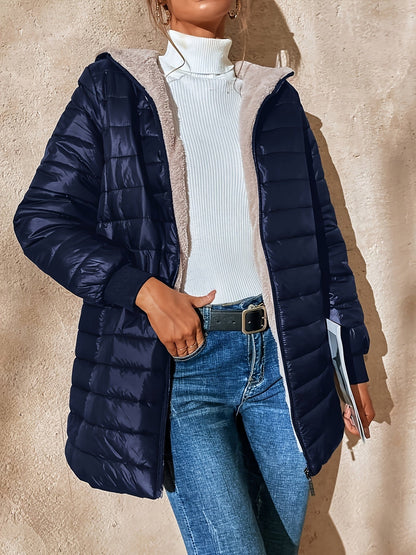 Manteau d'hiver long femme doudoune chaude