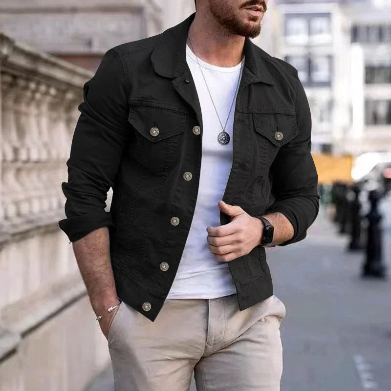 Veste en jean classique et robuste pour homme