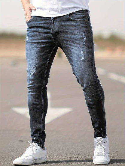 Jean déchiré homme extensible coupe skinny