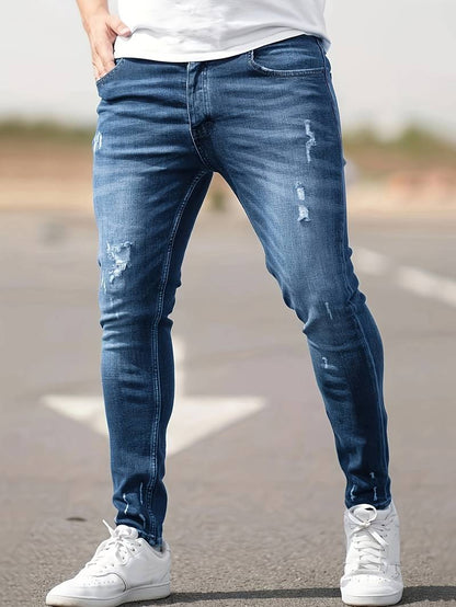 Jean déchiré homme extensible coupe skinny