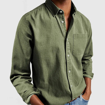 Veste en jean décontractée à manches longues pour hommes