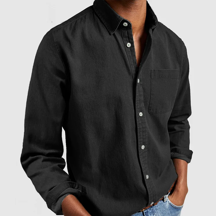 Veste en jean décontractée à manches longues pour hommes