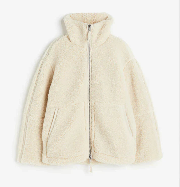 Veste d'hiver femme chaude col zippé