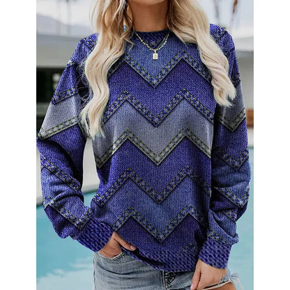 Pull tendance avec imprimé motif