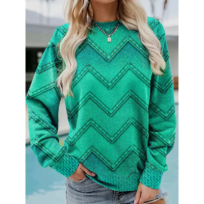 Pull tendance avec imprimé motif