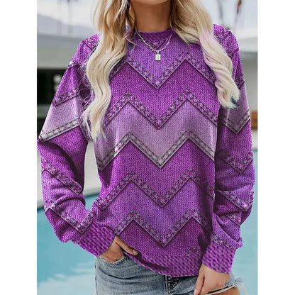 Pull tendance avec imprimé motif