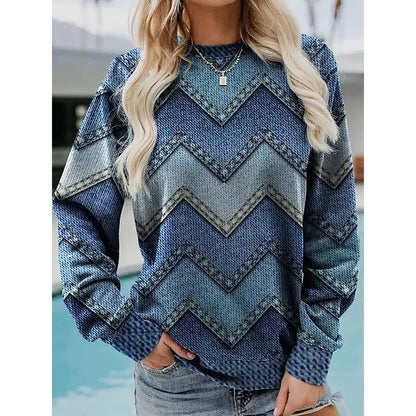 Pull tendance avec imprimé motif