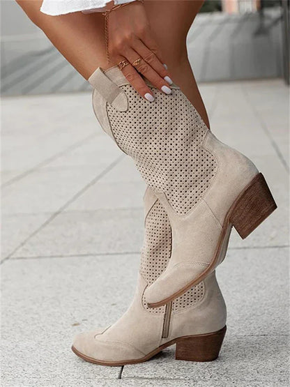 Bottes de cowboy blanches pour femme