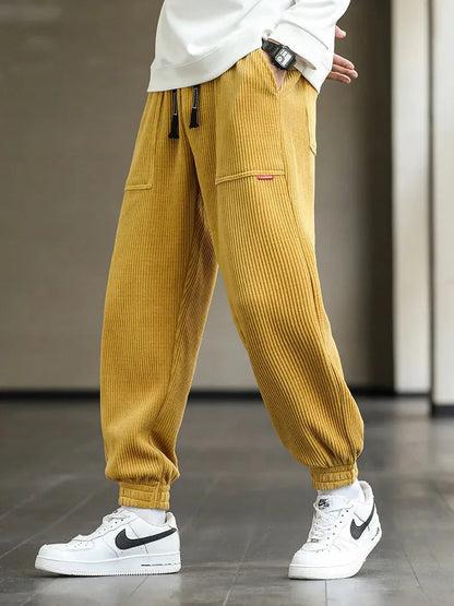 Bequeme Herren Jogger Cordhose Relax Fit - IdealeKleiden