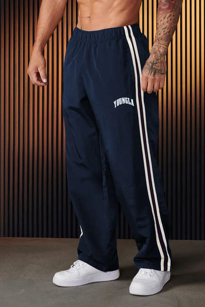 Pantalon de jogging homme rayé élastique