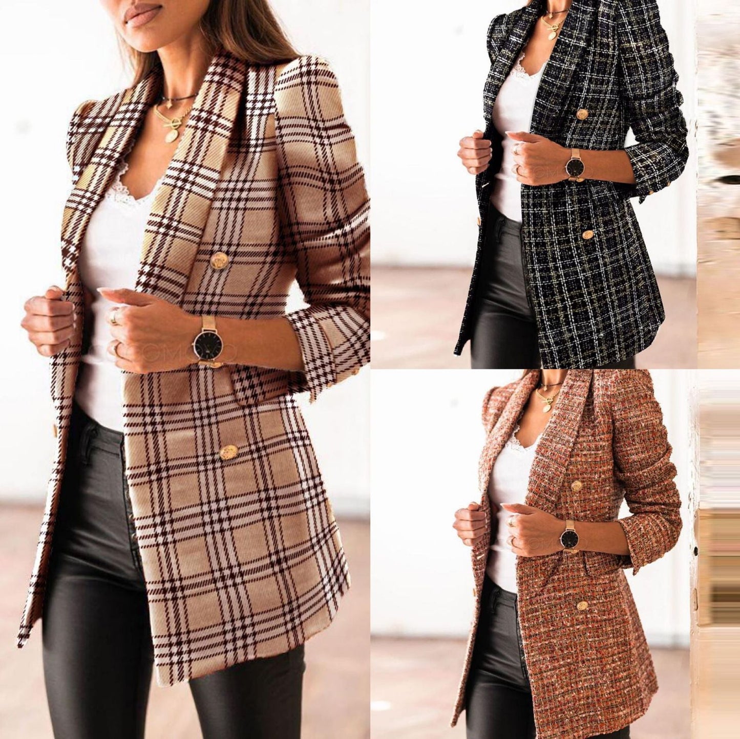 Herbst Blazer Damen Elegant Modisch - IdealeKleiden