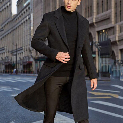 Manteau long homme en laine élégant
