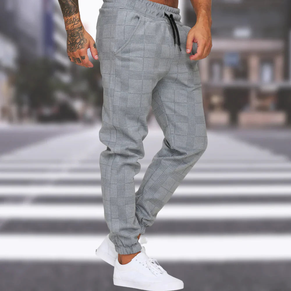 Pantalon à carreaux pour hommes, moderne et élégant