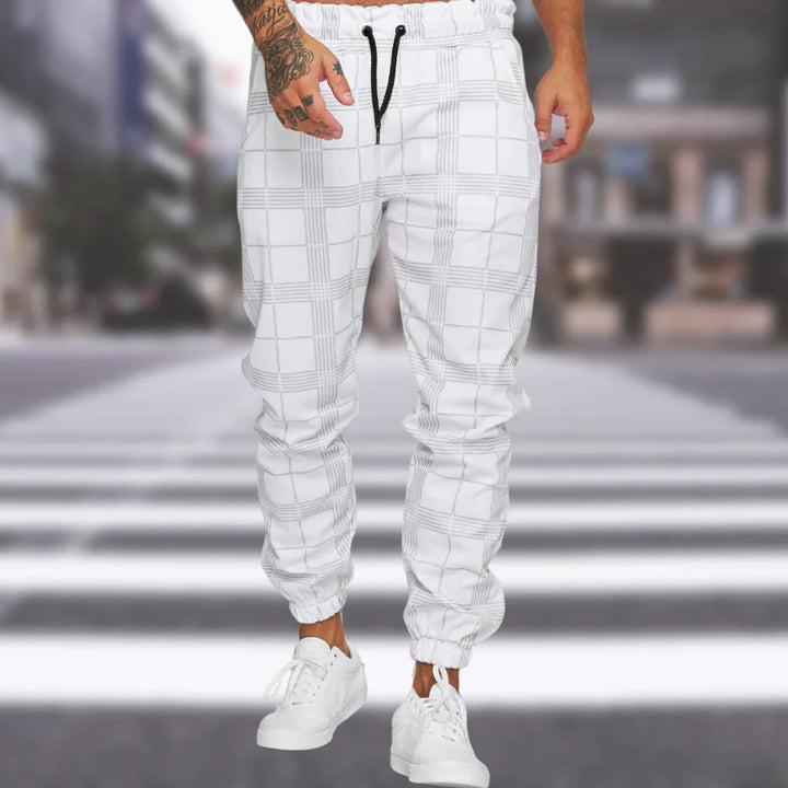 Pantalon à carreaux pour hommes, moderne et élégant