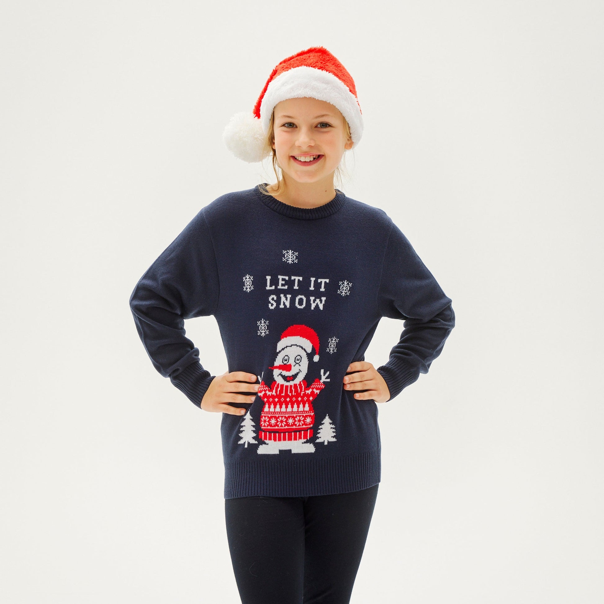 Weihnachtspullover Kinder Niedlich Schnee - IdealeKleiden