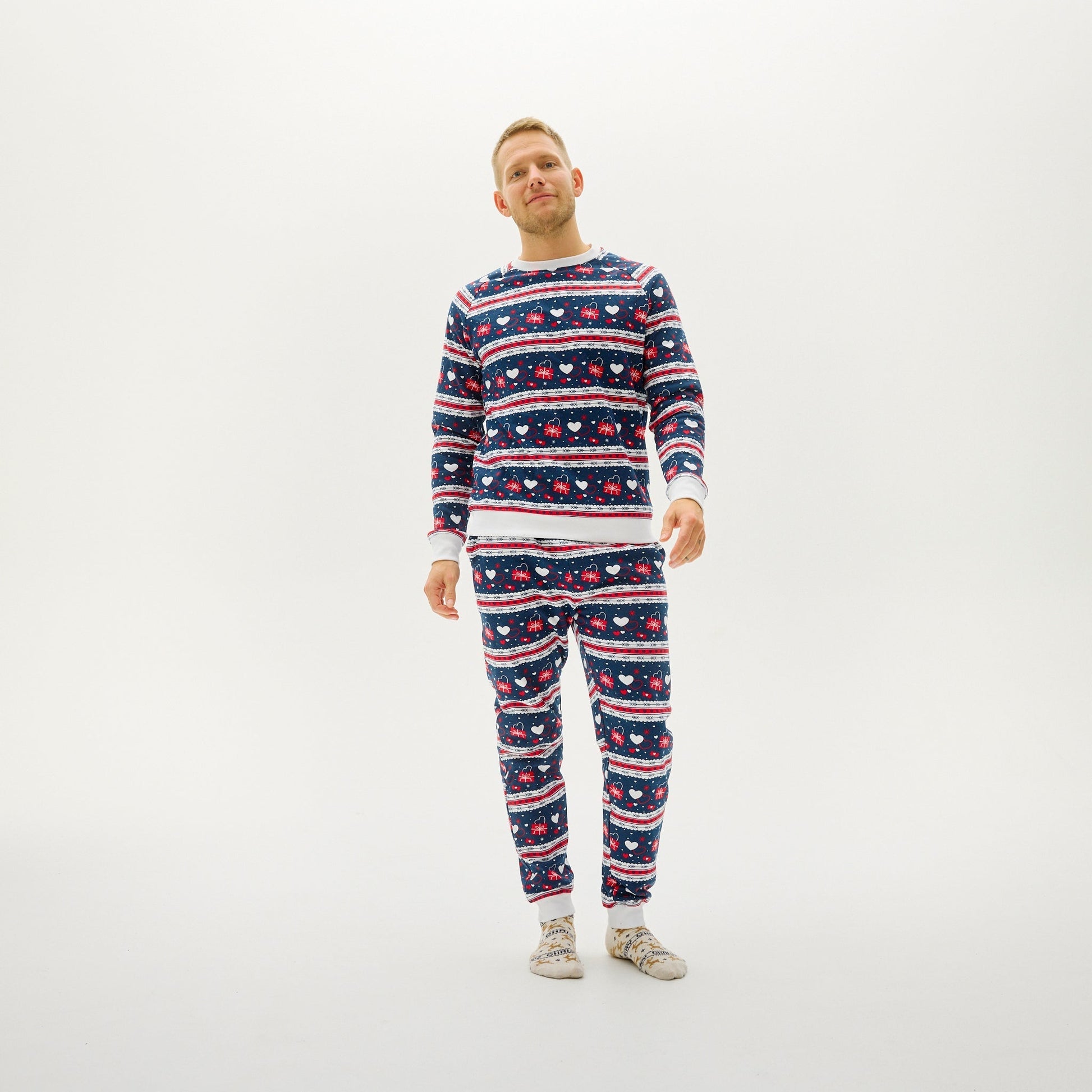 Valentinstag Geschenk Set Navy Blau Herren - IdealeKleiden