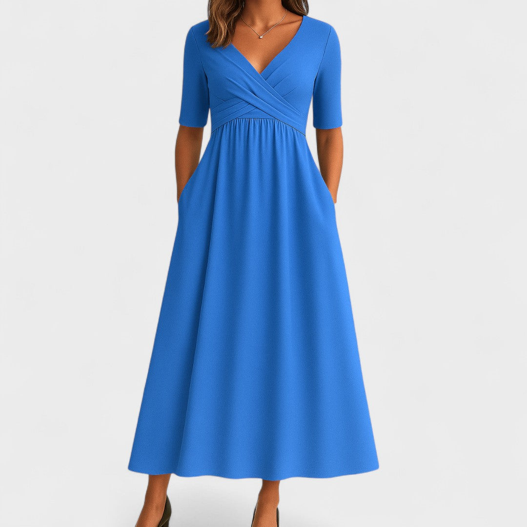 Robe portefeuille élégante pour femme Col en V