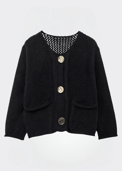 Cardigan doux à boutons pour femme