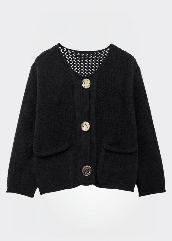 Cardigan doux à boutons pour femme