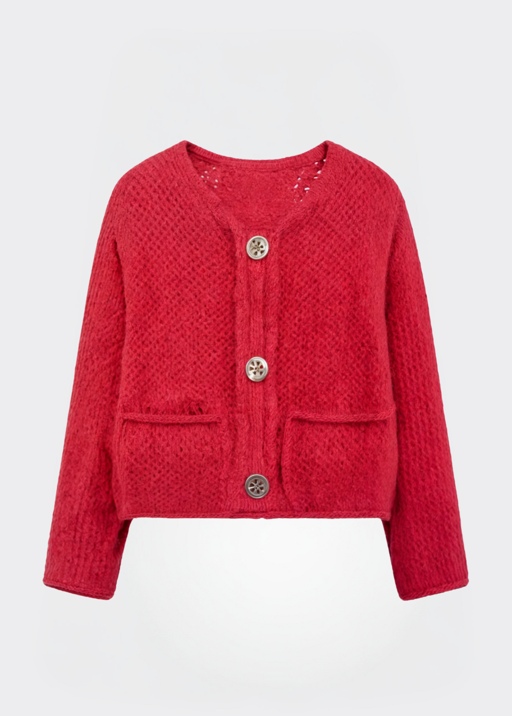 Cardigan doux à boutons pour femme