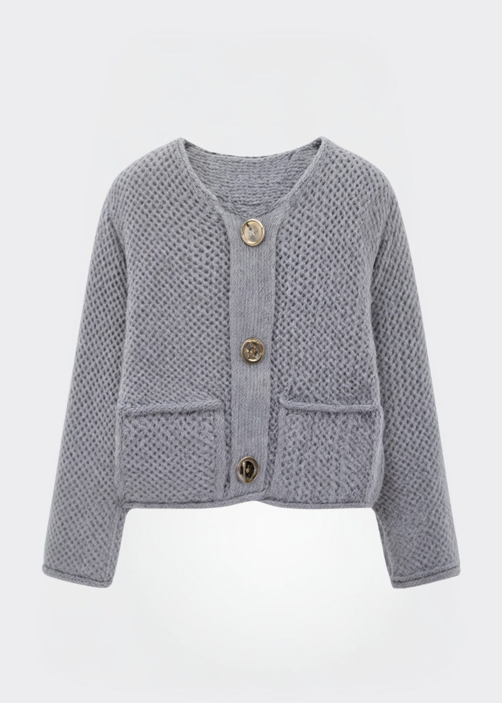 Cardigan doux à boutons pour femme