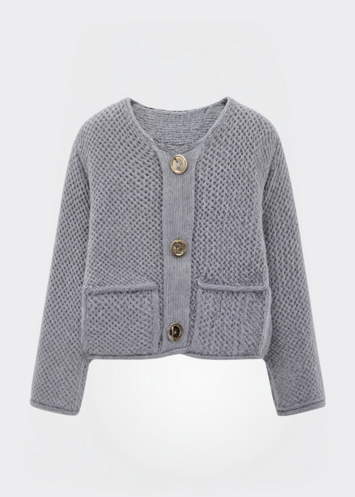 Cardigan doux à boutons pour femme