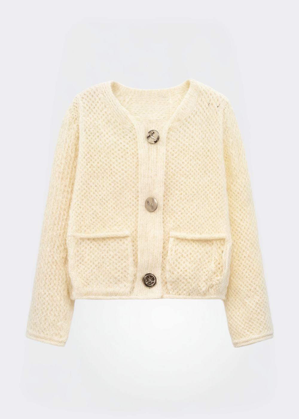 Cardigan doux à boutons pour femme