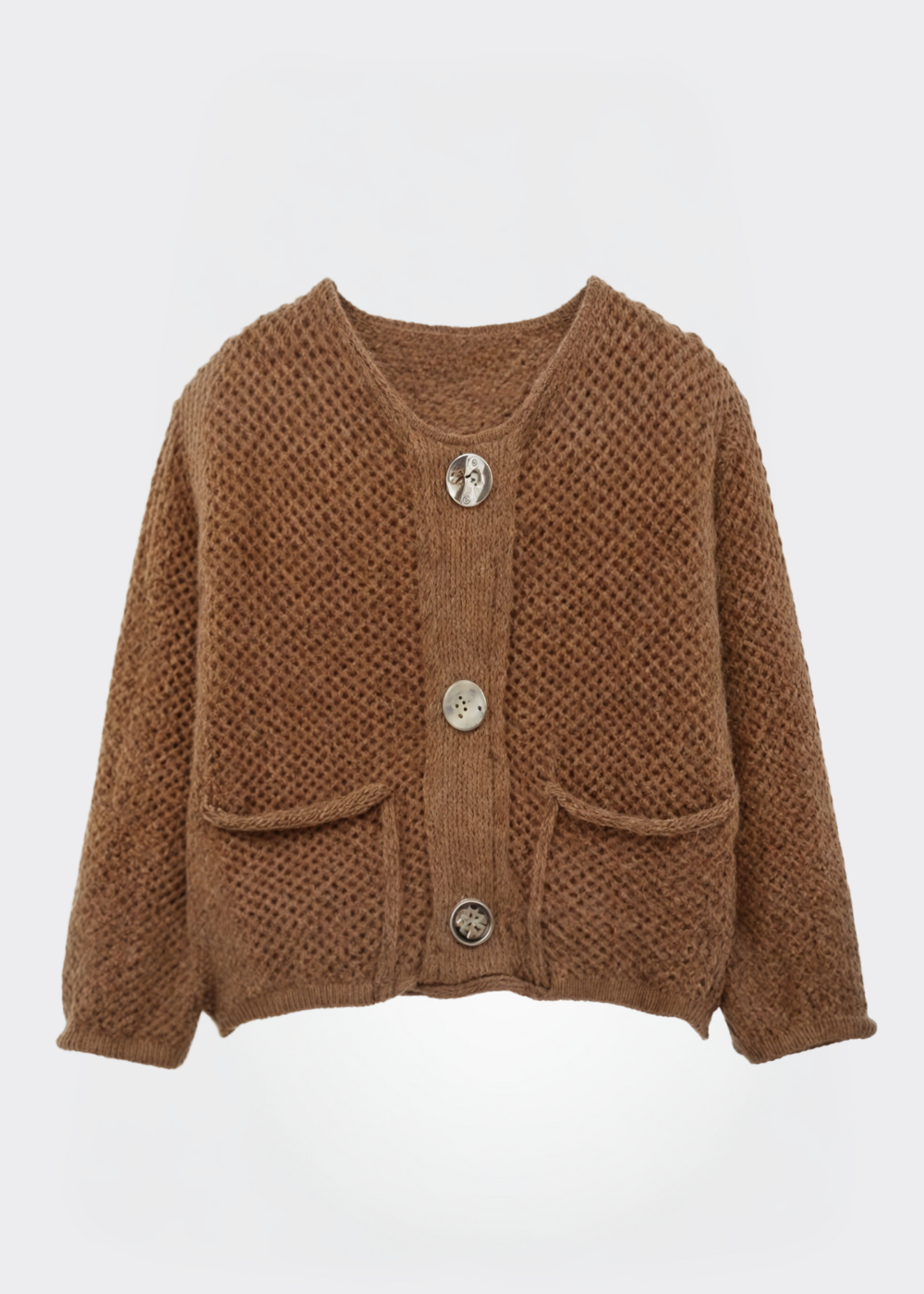 Cardigan doux à boutons pour femme