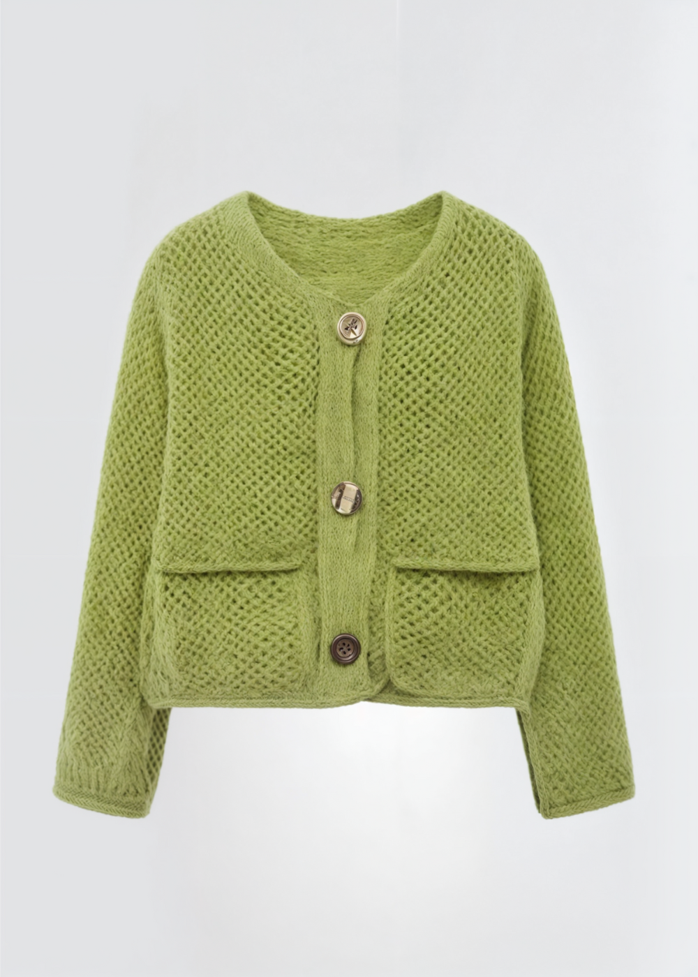 Cardigan doux à boutons pour femme