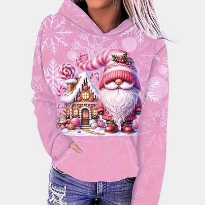 Pull élégant pour femme, chaud pour l'hiver, avec capuche